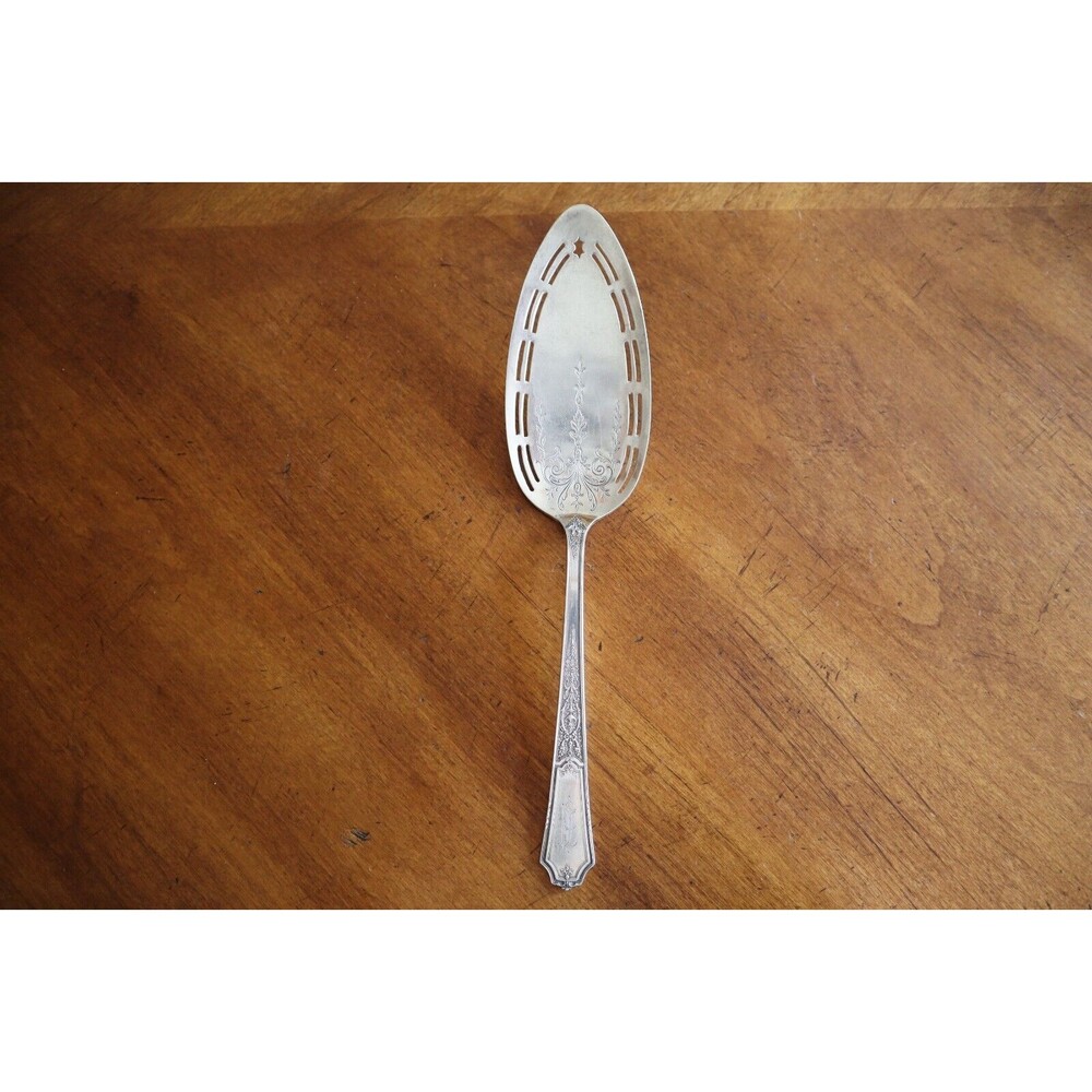 MONOGRAM 1847 Rogers Bros Ancestral Silverplate Cake Pie Dessert Server 10.6"